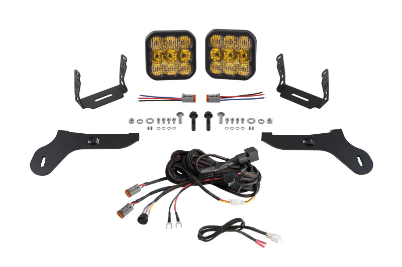 Ford Raptor LED Pod Light Kit - Diode Dynamics - SS5 Bumper LED Pod + Pro Combo - Yellow - `17-`20 Ford Raptor LED Pod Light Kit - Diode Dynamics - SS5 Bumper LED Pod + Pro Combo - Yellow - `17-`20
